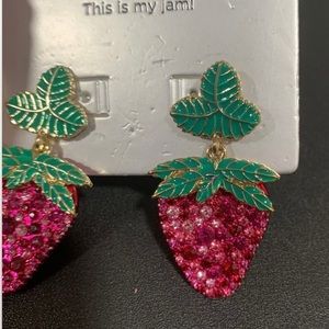 Sugarfix by BaubleBar, “Berry Tale”Strawberry Earrings. NWT